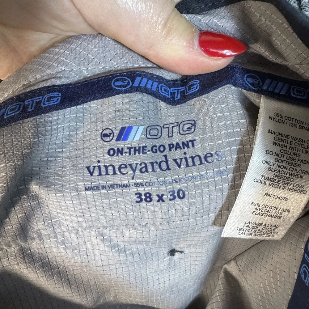 Vineyard Vines OTG On The Go Chino Pants Straight Leg Men 38x30 Golf Performance